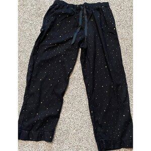 Victoria's Secret Stars Constellation Black Gold Pajama Pants Women XL Pockets